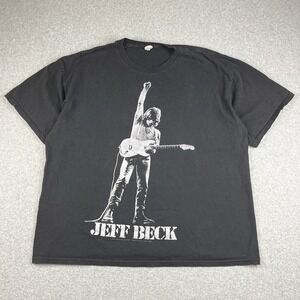 Vintage Jeff Beck T Shirt Mens 2XL Guitar Solo Concert Black 2014 Rock Band